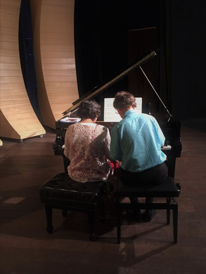 Recital for four hands with the American pianist David Korevaar in May 2018 in Natal, Brazil.